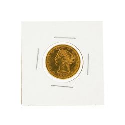 1887 $5 Liberty Head Half Eagle Gold Coin