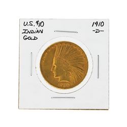 1910-D $10 Indian Head Gold Coin