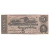 Image 1 : 1862 $5 The Confederate States of America Note