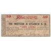 Image 1 : July 1, 1862 50 Cents The Western & Atlantic Railroad Note