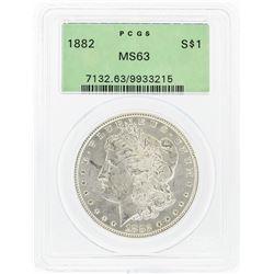 1882 $1 Morgan Silver Dollar PCGS Graded MS63