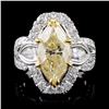 Image 1 : 18K White Gold 4.52ctw Fancy Color Diamond Ring
