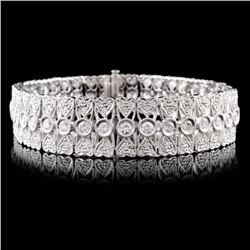 18K White Gold 4.27ctw Diamond Bracelet