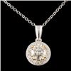 Image 1 : 14K TT Gold 0.65ctw Diamond Pendant