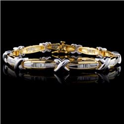 14K Two Tone 1.25ctw Diamond Bracelet