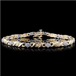 14K Two-Tone 1.00ctw Diamond Bracelet