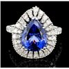 Image 3 : 18K White Gold 3.97ct Tanzanite & 1.12ct Diamond R