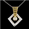 Image 1 : 14K TT Gold 0.21ct Diamond Pendant