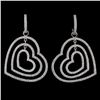Image 1 : 18K White Gold 3.90ct Diamond Earrings