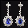 18K White Gold 4.62ct Tanzanite & 1.65ct Diamond E