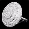 Image 2 : 18K White Gold 3.78ctw Diamond Ring