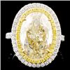 Image 1 : 18K White Gold 8.13ctw Fancy Diamond Ring