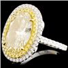 Image 2 : 18K White Gold 8.13ctw Fancy Diamond Ring