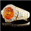 Image 2 : 18K Yellow Gold 2.54ct Sapphire & 1.15ct Diamond R