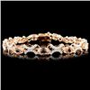 Image 1 : 14K Gold 7.80ct Morganite & 1.51ctw Diamond Bracel