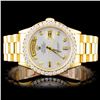 Image 1 : Rolex 18K YG Presidential 2.00ct Diamond Wristwatc