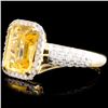 Image 2 : 14K Gold 2.00ct Citrine & 0.52 Diamond Ring