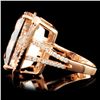 Image 3 : 14K Gold 19ct Morganite & 0.50ctw Diamond Ring