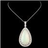 Image 2 : 18K Gold 17.96ct Opal & 1.33ctw Diamond Pendant