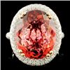 Image 1 : 18K Gold 9.42ct Tourmaline & 1.31ctw Diamond Ring