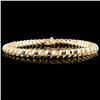 Image 1 : 14K Gold 1.52ctw Sapphire & 0.70ctw Diamond Bracel