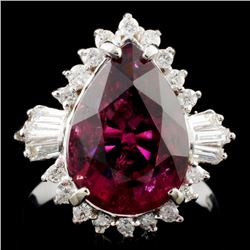 14K Gold 4.88ct Tourmaline & 0.50ctw Diamond Ring