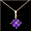 Image 1 : 14K Gold 1.90ctw Amethyst Pendant