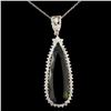 Image 1 : 14K Gold 11.44ct Tourmaline & 0.94ctw Diamond Pend