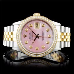 Rolex YG/SS DateJust 1.00ctw Diamond Wristwatch