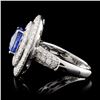 Image 3 : 18K White Gold 2.51ct Sapphire & 1.30ct Diamond Ri