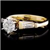 Image 2 : 14K Yellow Gold 0.87ctw Diamond Ring