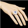 Image 3 : 18K Gold 2.71ct Sapphire & 2.52ctw Diamond Ring