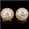 Image 1 : 14K Gold 1.28ctw Diamond Earrings