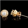Image 2 : 14K Gold 1.28ctw Diamond Earrings