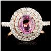 Image 1 : 14K Gold 1.28ct Spinel & 0.85ctw Diamond Ring