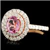 Image 2 : 14K Gold 1.28ct Spinel & 0.85ctw Diamond Ring