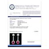 Image 3 : `14k Gold 4ct Ruby 2.50ct Diamond Earrings