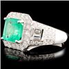 Image 2 : 18K Gold 2.03ct Emerald & 1.27ctw Diamond Ring