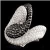 Image 2 : 14K White Gold 4.22ctw Fancy Diamond Ring