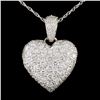 Image 1 : 14K White Gold 3.48ctw Diamond Pendant