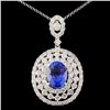 Image 1 : 18K Gold 2.09ct Tanzanite & 1.86ctw Diamond Pendan