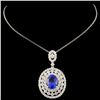 Image 2 : 18K Gold 2.09ct Tanzanite & 1.86ctw Diamond Pendan