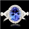 Image 1 : 18K Gold 2.04ct Tanzanite & 0.45ctw Diamond Ring