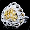 Image 1 : 18K Gold 2.12ctw Fancy Color Diamond Ring