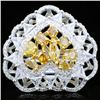 Image 2 : 18K Gold 2.12ctw Fancy Color Diamond Ring
