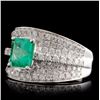 Image 2 : 18K White Gold 1.57ct Emerald & 0.87ct Diamond Rin