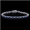 Image 1 : `14k Gold 12ct Sapphire 0.54ct Diamond Bracelet