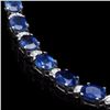 Image 2 : `14k Gold 12ct Sapphire 0.54ct Diamond Bracelet