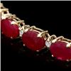 Image 2 : `14k Gold 13ct Ruby 0.55ct Diamond Bracelet