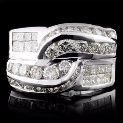 18K White Gold 2.18ctw Diamond Ring